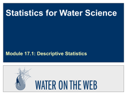 PPT - Water on the Web