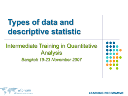 Types of data and descriptive statistic