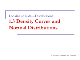 1.3 Density curves and Normal distributions