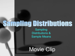 9.1 Sampling Distributions (new)