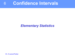 Confidence Intervals for the Mean
