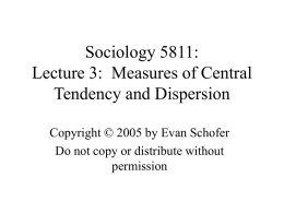 Class 3 Lecture: Descriptive Statistics 2