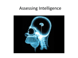 Assessing Intelligence