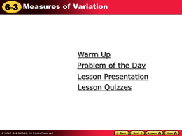 Measures of Variation PowerPoint