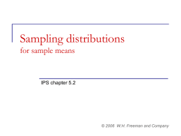Sampling distribution of a sample mean