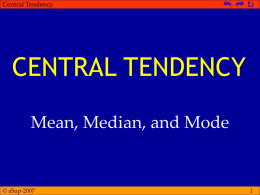 central tendency - Website Staff UI