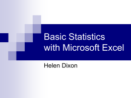 2-Excel statistics