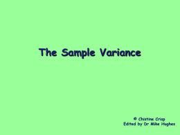 Lesson 22 - Variance and Standard Deviation