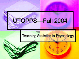 UTOPPS—Fall 2004