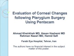 Corneal Topographic and Astigmatic Changes After Pterygium