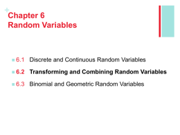 + Combining Random Variables