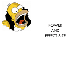 Power & Effect Size