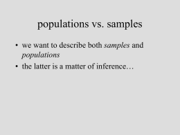 Numeric Summaries and Descriptive Statistics