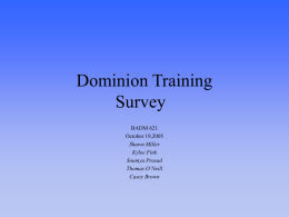 Dominion Training Survey