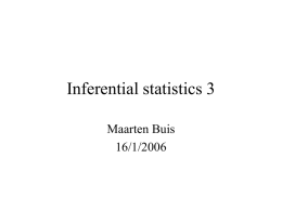 Inferential statistics 3