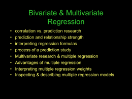 Bivariate & Multivariate Regression