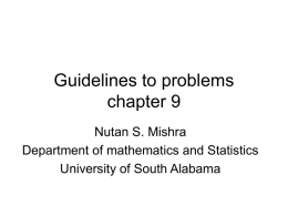 GuideLinesToProblems(chapter9)