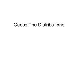Guess The Distributions