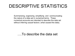 descriptive statistics - People Server at UNCW