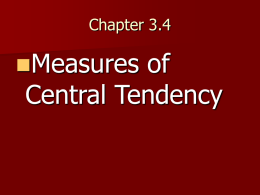 Powerpoint (Measures of Central Tendency