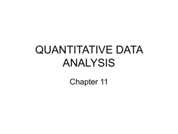 Chapter 11 quantitative data
