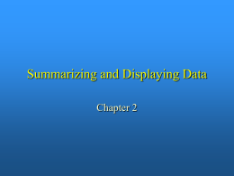 Summarizing and Displaying Data