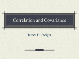 Correlation and Covariance