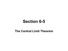 the central limit theorem