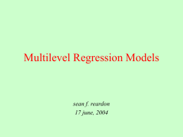 Multilevel Regression Models