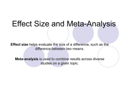 Introduction of Effect Size