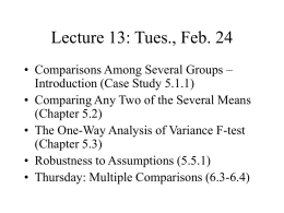 Lecture 12: Tues., Feb. 24 - Wharton Statistics Department