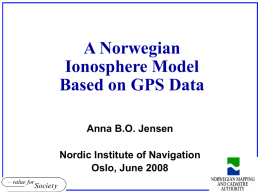 A Norwegian Ionosphere Model based on GPS Data
