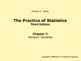 The Practice of Statistics Third Edition Chapter 7