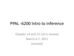 PPAL -6200 Intro to Inference
