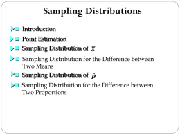 Sampling Distributions