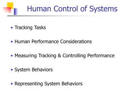 Human Control of Systems
