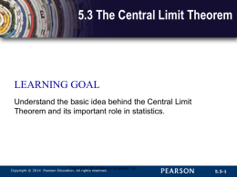 5.3 The Central Limit Theorem