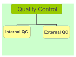 Internal quality control