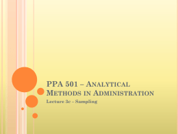 Lecture 3c - Sampling.