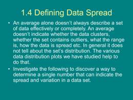 1.4 Defining Data Spread