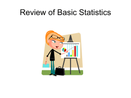 Review of Basic Statistics