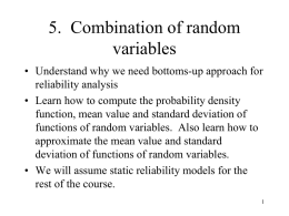 Combination of random variables using probability calculus