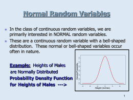 Review of Normal Distribution