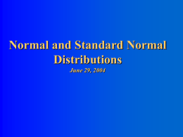 Normal and Standard Normal Distributions