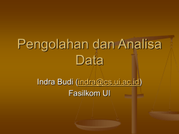 Pengolahan dan Analisa Data
