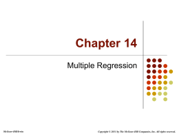 The Multiple Regression Model - McGraw Hill Higher Education