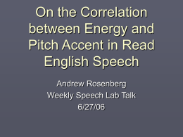 On the Correlation between Energy and Pitch Accent in Read