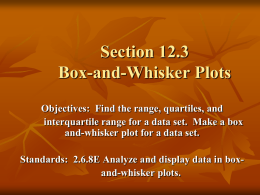12.3 Box-and-Whisker Plots