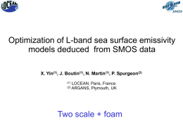 SMOS measurements over the ocea