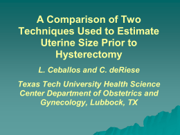 Estimation of Uterine Size. How Good Are Our Examination Skills?